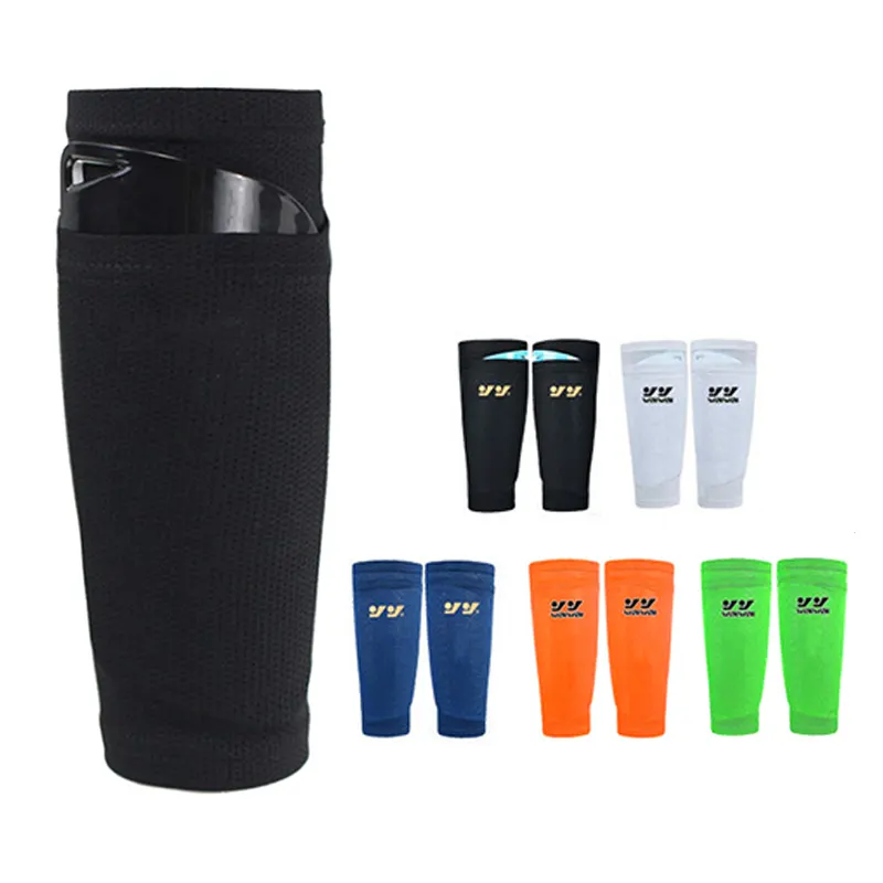 Custom Logo Cushion Protection Soccer Shin Guards and Shin Pads Sleeves for Football Training