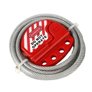 4つの南京錠穴を備えたOem調整可能ワイヤーロックアウト格納式ケーブルロックアウト - Product Image 2