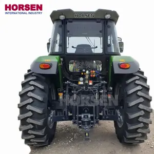80hp 4wd heavy duty farming tractor with front end loader backhoe farm implements for sale made in china by horsen