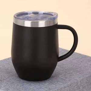 Simple 304 Stainless Steel <b>Coffee</b> Mug Portable Car Thermos Business Office Gift Dual-Drink Mug - Product Image 4