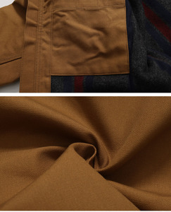 Blouson Bomber <span class=keywords><strong>Homme</strong></span> en Toile de Coton Épaisse, Style Vintage, Col à Revers Brodé Personnalisé, Fermeture Éclair Longue, Vêtement de Travail Robuste pour Charpentier - Product Image 5