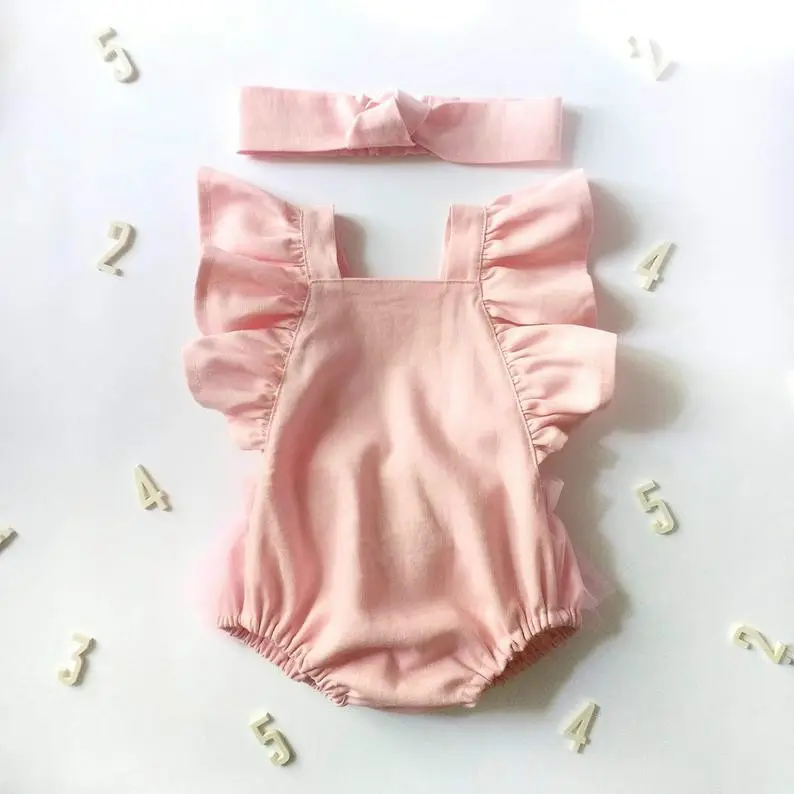 Hot INS style Baby Girl romper ruffles dress baby clothing infant babe girl jumpsuit