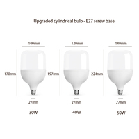 Ampoule LED E27 6500K 1800lm Haute Puissance Type Cylindrique AC 220V à Puce SMD pour Maison et Lieux Publics