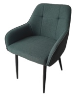Chaise de salle à manger moderne confortable de haute qualité avec accoudoirs en lin et pieds en métal pour la maison, le bureau, l'appartement, l'hôtel, la villa