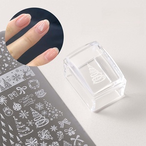 Tampon en silicone d'essuyage pour nail art Tampon pour nail art à haute transparence Outil d'impression français pour nail art DIY - Product Image 4