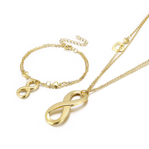 Nuevo diseño de conjunto de joyería con diseño de pestañas huecas, collar de cadena con forma de ojo de acero inoxidable, conjunto de collar y aretes para fiesta de mujer. - Product Image 1