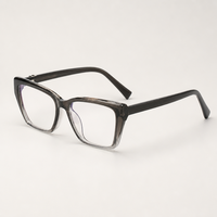 Lunettes anti-lumière bleue Tr90, monture carrée œil de chat pour adultes, motif uni, montures de lunettes optiques en acétate, montures optiques unisexes
