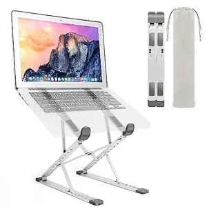 2024 Nieuwe Design Reno Tweelaagse Aluminium Opvouwbare N8 Laptop Standaard Voor Bureau Match Alle Grootte Laptops En Tablets