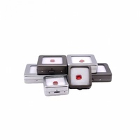 Boîte de présentation durable en acier inoxydable pour pierres précieuses, organisateur de bijoux en acier tungstène noir avec inserts en mousse pour pierres brutes