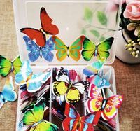 Papier de riz comestible de qualité alimentaire avec logo personnalisé Kangkai, fournisseur de gâteaux, ornement de gâteau, papillon en gaufrette glutineuse pour décorations de gâteaux
