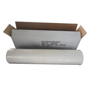 Láminas de plástico transparente de alta resistencia baratas 4 Mil 10x100 película de plástico para construcción impermeable película de polietileno para hormigón