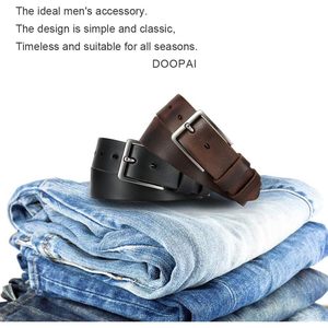Ceinture en cuir véritable pleine fleur pour homme DOOPAI, largeur 1,5 pouce, boucle à ardillon décontractée faite à la main - Product Image 4