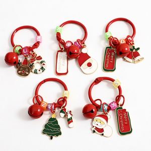 <b>Christmas</b> Keychain Santa <b>Reindeer</b> Tree Wreath Candy Cane Bell Pendant Car Hanging Backpack Ornament Gift Party Favor Souvenir - Product Image 1