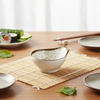Petit bol à sauce de 4.8 pouces avec bordure en or, professionnel, nouveau design de luxe en mélamine