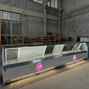 Vitrina sin escarcha <span class=keywords><strong>de</strong></span> doble zona para carnicerías <span class=keywords><strong>delicatessen</strong></span> y mostradores <span class=keywords><strong>de</strong></span> comida <span class=keywords><strong>de</strong></span> conveniencia para uso en <span class=keywords><strong>tienda</strong></span> - Product Image 1