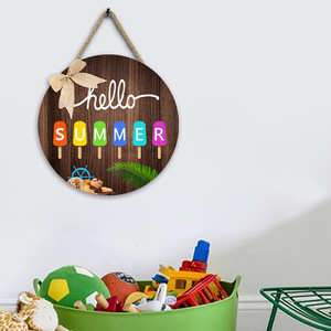 ป้ายไม้แขวนผนังลายไอศกรีมทรงกลม สไตล์เรียบง่ายสำหรับตกแต่งบ้าน - Product Image 3