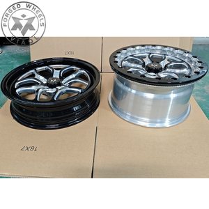 Jantes forgées Viaol Drag Racing Pack 117x4.5/18x5 Skinny avant + 15x10/11/12 Beadlock arrière compatibles avec Ford Mustang Challenger/Charger - Product Image 1