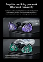 KBEAR KB03 1DD+1BA+1Vibration Bone Conduction 3D Printed HIFI Bass Earbud Hybrid IEM Earphones Monitor Headphones Gaming Headset.