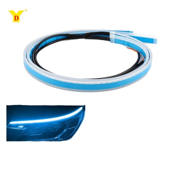 YD LED Daytime Running Lights Flexible Waterproof Strips for Cars 12V Auto Headlight Accessories
