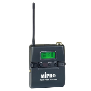 MIPRO Compact 5 Stage Gain Bodypack Transmitter With Backlit LCD Wireless <b>For</b> Headworn And Instrument System Use - Product Image 1