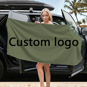 منشفة شاطئ متعددة الوظائف مضادة للرياح من الجلد المدبوغ مع شعار مخصص - Product Image 2