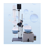 RE-501 Chine 5L Appareil de distillation sous vide pour huiles essentielles de laboratoire, distillateur d'alcool et de solvants, évaporateur rotatif à levage manuel - Prix
