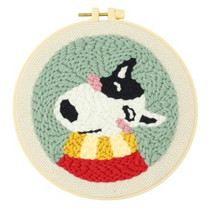 Kit de punzón de aguja personalizado, patrón de Bull Terrier, punto de cruz, artesanal, bordado, aro, tela, enhebrador de tela, juego de instrucciones - Product Image 1