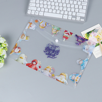 Enveloppes en plastique poly transparent Sacs de fichiers transparents Dossiers de documents à bouton-pression Dossier de fichiers à une poche