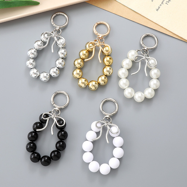 Fashion New Style Ribbon Bow Pendant Phone Charm Keychain - Women's Fashion Jewelry Accessories