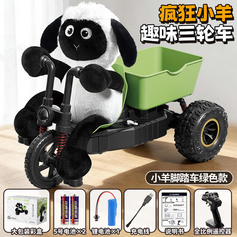 Voiture télécommandée RC agneau vert, drift, emballage boîte couleur.