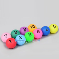 Balles de ping-pong de couleur de loterie de tirage au sort de loto porte-bonheur de couleur imprimée personnalisée en gros