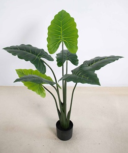 <span class=keywords><strong>Alocasia</strong></span> Artificial <span class=keywords><strong>de</strong></span> Tallo Grueso y Resistente en Maceta <span class=keywords><strong>de</strong></span> Plástico, <span class=keywords><strong>de</strong></span> Múltiples Tamaños, para Decoración Interior, Planta Verde Tropical <span class=keywords><strong>de</strong></span> Bajo Mantenimiento - Product Image 1