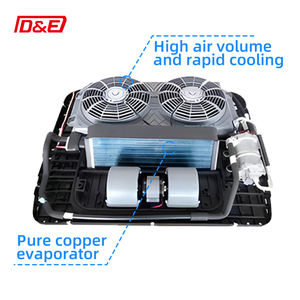 ระบบทำความเย็นบนหลังคา DC 12V 24V <span class=keywords><strong>พัดลม</strong></span>คู่ เครื่องปรับอากาศสำหรับรถบรรทุก รถบ้าน RV รถแคมป์เปอร์ - Product Image 3