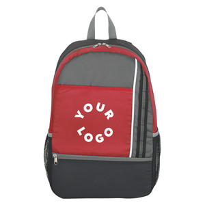 Sac à dos de voyage et scolaire en polyester imperméable et durable avec logo personnalisé, idéal pour le sport, les activités de plein air, les étudiants, les cadeaux, les événements, et la promotion par sérigraphie. - Product Image 6
