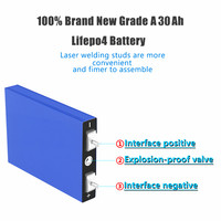 Batterie LiitoKala LiFePo4 3.2V 30AH 5C au lithium pour bricolage 12V Lifepo4, vélo électrique, scooter électrique, fauteuil roulant, AGV, voiture, voiturette de golf