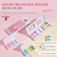MissGel Fournisseur d'articles de nail art OEM Vernis gel UV 36 couleurs, vernis gel crème solide, palette de fards à paupières, kit de vernis gel UV