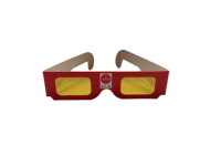 Lunettes de décodeur d'espion à lentille jaune pour messages secrets