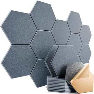 Panneau Acoustique Moderne en Fibre de Polyester Écologique pour Décoration Murale, Isolation Sonore Hexagonale pour Enregistrement - Product Image 4