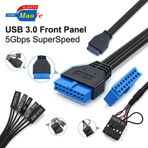 สายอะแดปเตอร์ MAOYE OEM USB3.0 20 พิน จากหัวต่อเมนบอร์ดแบบ 20 พิน เป็น Type C ตัวเมีย ความเร็ว 5Gbps สำหรับต่อพ่วงแผงด้านหน้าเคสคอมพิวเตอร์ตั้งโต๊ะ - Product Image 1