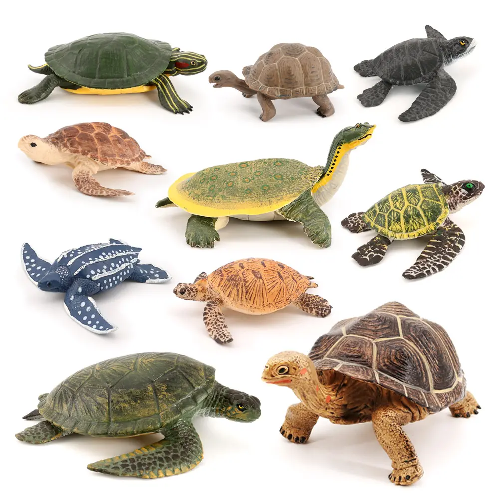 Jouets Figurines d'animaux en plastique, 5 ème génération, tortue de mer résistante, Figurines d'animaux, vente en gros
