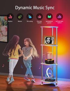 Роскошный современный светодиодный RGB торшер с боковым столом минималистичный дизайн пульт дистанционного управления для гостиничной спальни гостиной Декор - Product Image 5