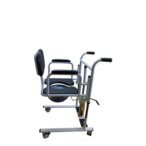 כסא הרמה ידני מפלדה ישירות מהמפעל, מתכוונן, להעברת חולים, לטיפול רפואי ביתי, עם פונקציית כיסא גלגלים להעברת סירים. - Product Image 6