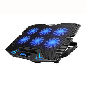 Refroidisseur d'ordinateur portable pour jeux, design populaire, six ventilateurs de refroidissement, écran LCD - Product Image 6