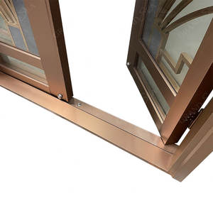 Puerta de Villa de gran tamaño de buena calidad, diseño de bisagra resistente de aleación de aluminio, puertas modernas de acero inoxidable para residencia - Product Image 4