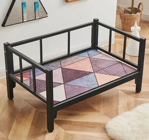 Ağır Metal çerçeveli köpek yatağı yükseltilmiş evde beslenen hayvan yatak açık seyahat kamp Pet karyolası - Product Image 4