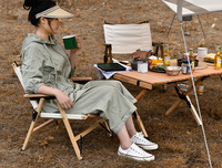 Table de pique-nique en bois pliable portable en gros pour le camping en plein air et les voyages pour le parc et les fêtes