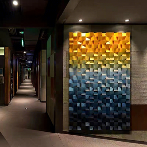 Moderno 3D in legno di abete rosso legno mosaico antico di piastrelle di legno per soggiorno camera da letto di fondo pannelli di parete applicazione interna - Product Image 1