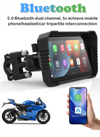 6 pouces tactile sans fil CarPlay moto GPS navigateur Android Auto 2K avant arrière double caméra étanche Moto DVR TPMS WiFi GPS