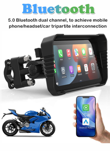 6 pollici Touch Wireless CarPlay Moto navigatore GPS <span class=keywords><strong>Android</strong></span> Auto 2K anteriore posteriore doppia fotocamera impermeabile Moto DVR TPMS WiFi GPS - Product Image 3
