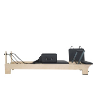 Meilleures ventes, meilleur prix : Machine Pilates Reformer compacte multifonctionnelle en bois d'érable pour gym et yoga, Cama Reformer, Maquina Core Beds
